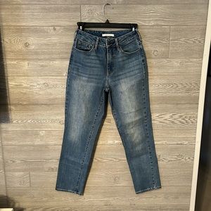 PacSun‎ Mom Jeans Blue Wash Size 24 High Rise Cropped Denim Pants